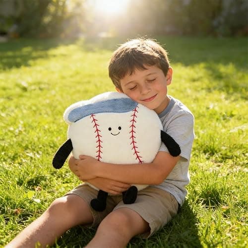 MUALML Cute Baseball Pillow Soft Baseball Stuffed Animal Sports Pillows, 17.7" Unique Plush Toy Gifts for Teen Girls and Boys thumbnail 4