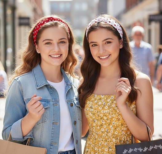 Tobeffect Polka Dot Headbands for Women Trendy Womens Headbands, Elastic Hair Bands for Women's Hair Polka Dot Hair Accessories 7PCS thumbnail 4