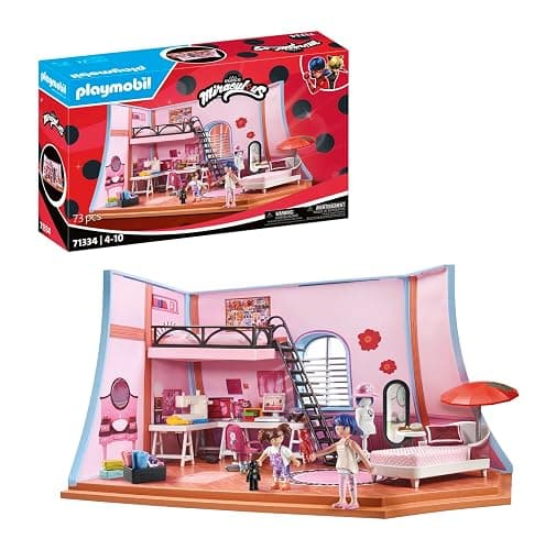 PLAYMOBIL Miraculous 71334 Miraculous: Marinettes Loft, bunter Spielspaß inklusive Marinette, Manon und Zubehör, Abenteuer mit Ladybug, detailreiches Spielzeug für Kinder ab 4 Jahren - Image 1