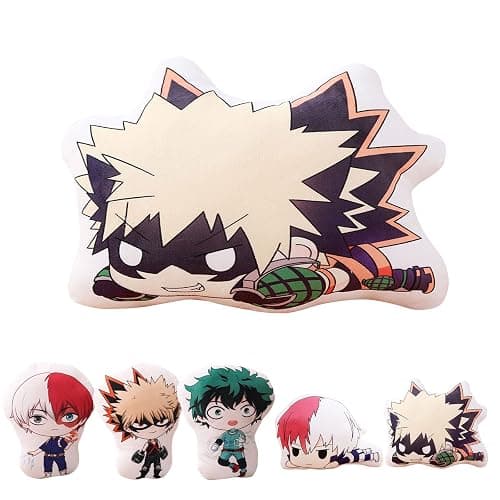 Jiumaocleu My Hero Academia Plush Pillow, No Hero Academia Figures Plushies, Anime MHA Merch Soft Cushion for Christmas Birthday Gift - Image 1