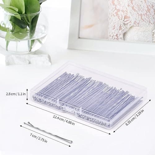MORGLES Large Silver Bobby Pins for Gray Thick Hair, 2.75" Jumbo Hair Pins with Box 120PCS thumbnail 2