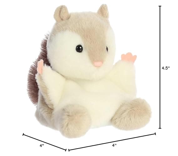 Aurora® Adorable Palm Pals™ Flaps Flying Squirrel™ Stuffed Animal - Fun Collectible Plush for Kids and Adult Collectors - Perfect for Decorating Rooms and Birthday Gifts - Brown 4.5 Inches thumbnail 2