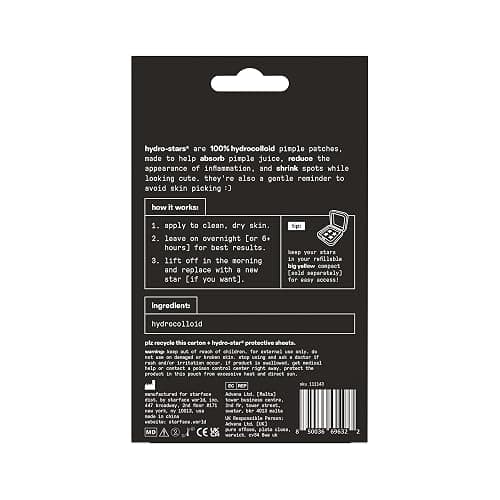 Starface Hydro-Star® Black Big PK Hydrocolloid Pimple Patch Refill, 96 ct | Dermatologist Tested • Covers and Protects Visible Spots • Absorbs Pimple Gunk thumbnail 10