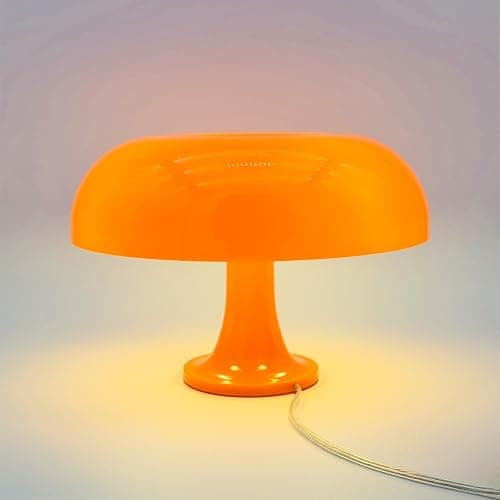 Lotus Atelier Orange Mushroom Lamp for Room Aesthetic Modern Lighting for Bedroom | Cool Retro Living Room Decor (Orange) - Image 1