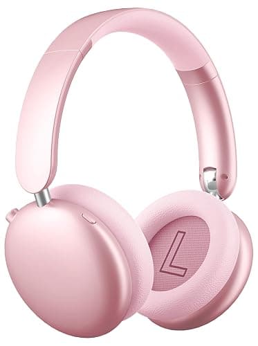 Wentronic Y06 Noise Cancelling Headphones,58H Playtime and 5 EQ Music Modes Wireless Over Ear Bluetooth Headphones with Microphone,Lossless Audio,Multipoint Connection,Foldable,Lightweight,Pink - Image 1
