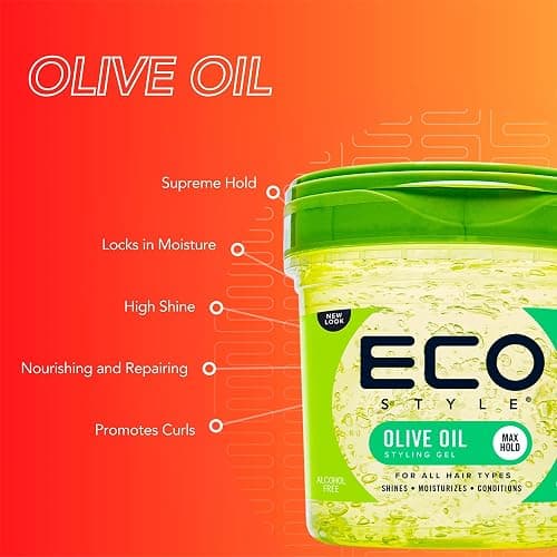 Eco Style Olive Oil Eco Styler Hair Gel, Hydrate and Style, Alcohol-Free, 236 ml (Pack of 1) thumbnail 5