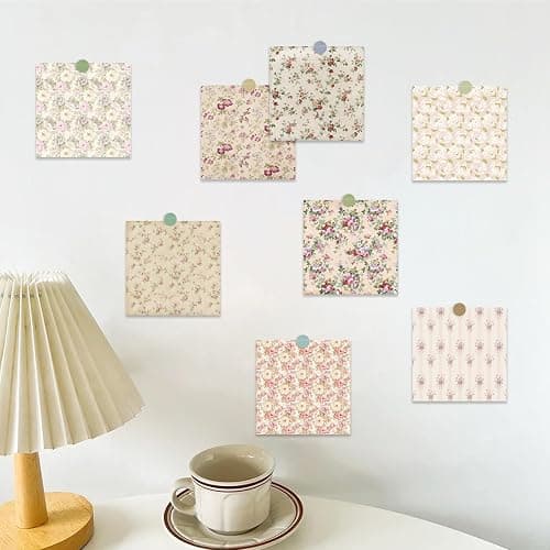 PRSTINCOL Scrapbook Paper,16 Sheets 5.8x5.8 Inch Vintage Floral Style Scrapbook Supplies,Single-Sided Vivid Origami Decoupage Paper for DIY Crafts, Card Making, Art Journaling thumbnail 2