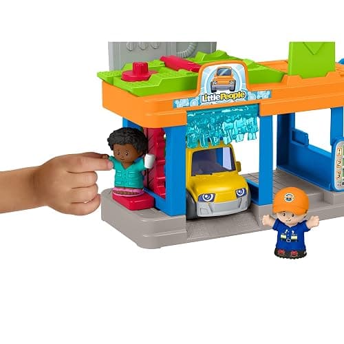 Fisher-Price Little People Fillin’ Fun Service Station Playset | 5 Play Pieces, Vehicle Pretend Play, Folds for Storage, Toddlers & Kids Ages 1+ Years thumbnail 3