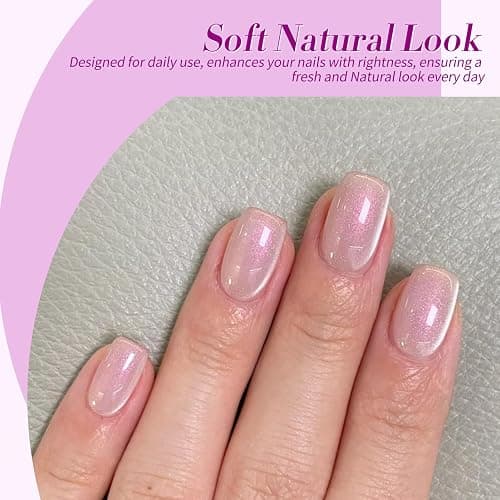 BORN PRETTY Jelly Purple Gel Nail Polish Transparent Sheer Pink Grape Purple Shimmer Glitter Jelly Gel Polsih Nail Art Manicure DIY at Home 6PCS thumbnail 6