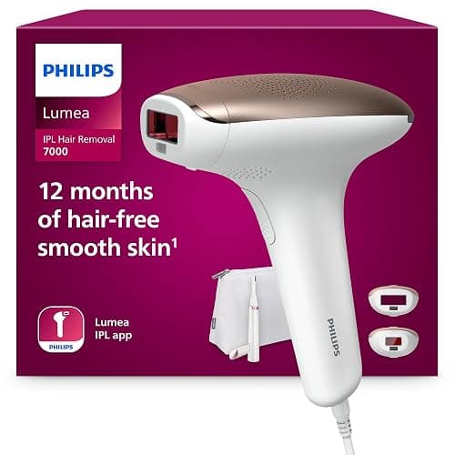 Philips Lumea IPL 7000 Series Haarentfernungsgerät – Alternative zur Laserhaarentfernung – 2 Aufsätze für Körper & Gesicht, inkl. Korrekturtrimmer (BRI921/00) - Image 1