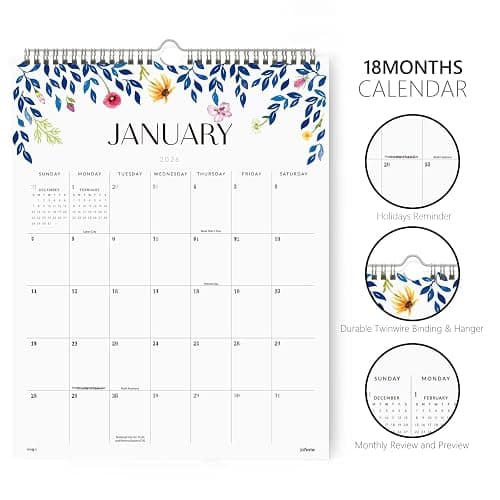 Jotsome Wall Calendar 2025-2026, Monthly Calendar From Now to December 2026 11.2"x14.2", Aesthetic Wall Decoration in Home and Office for Easy Organizing thumbnail 4