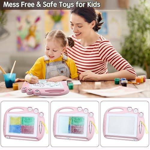 AiTuiTui Magnetic Drawing Board Toddler Toys for Girl Gifts, Erasable Doodle Sketching Writing Pad Travel Games for Kids in Car, Early Education Learning Skill Development Toys for Toddlers thumbnail 4