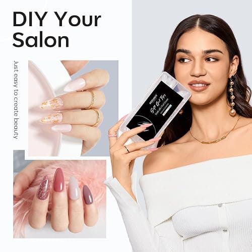 Modelones Nageltips 510 Stück- Full Cover Nail Tips Set,Gel Tips Set, Pre-Buff PMMA Harz Nagelspitzen, Künstliche Nägel Zum Aufkleben Nail Art DIY, Medium Almond thumbnail 2