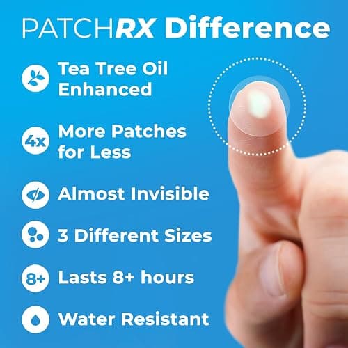 PatchRx Pimple Patches for Face (120 Patches), Hydrocolloid Pimple Patches - Pimple Patch Zit Patch and Pimple Stickers - Hydrocolloid Pimple Dots for Pimples - Zit Patches thumbnail 5