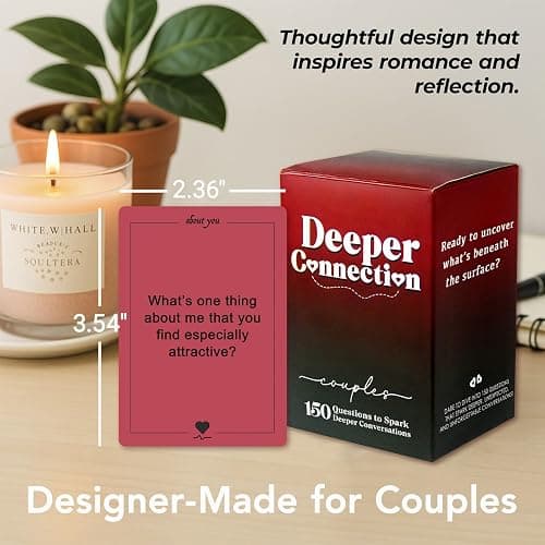 Odrano Deeper Connection, Couples Games with 150 Deep Questions to Build Intimate Connection & Trust, Relationship Couples Game for Date Nights, Valentine’s Day Gift for Him & Her thumbnail 6