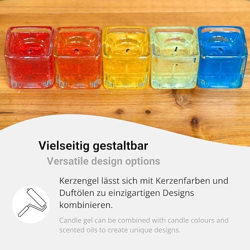 DistrEbution Kerzen-Gel transparent 800g Kerzengel Gelwachs zum Kerzen gießen thumbnail 3