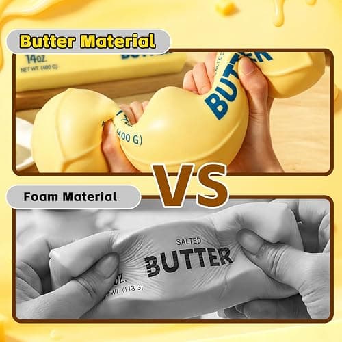 10in Giant Butter Squishy, Jumbo Big Butters 14oz Squeeze Stress Balls, Large Butter Stick Stress Relief Slow Rising Fun for Anxiety Relief Party Favors thumbnail 2