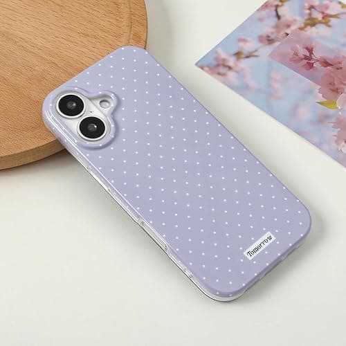 inewateri Compatible for iPhone 17 Case with Cute Fashion Polka Dot Aesthetics Design Simple Cases for Soft TPU Slim Protection Cover-Purple thumbnail 4