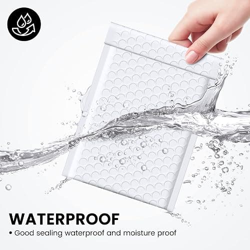 Fuxury Bubble Mailers 4x8 Inch White 200 Pack Padded Envelopes Usable Size 4x7" Thick Mailing Envelopes Bubble Opaque Padded Mailers Shipping Bags for Mailing Jewelry Makeup Small Business#000 thumbnail 5