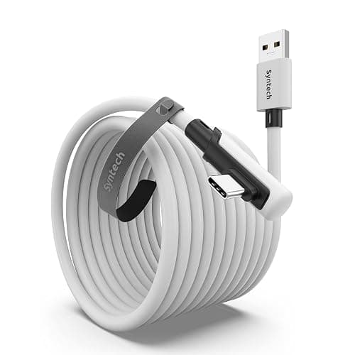 Syntech Link Cable 20 FT Compatible with Oculus/Meta Quest 3/Meta Quest2/Pro/Pico 4/Ultra Accessories and PC/SteamVR, High Speed PC Data Transfer, USB 3.0 to USB C Cable for VR Headset - Image 1