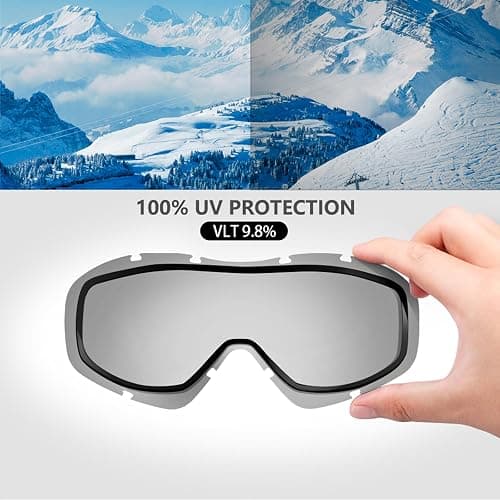OutdoorMaster OTG Ski Goggles - Over Glasses Ski/Snowboard Goggles for Men, Women & Youth - 100% UV Protection thumbnail 3
