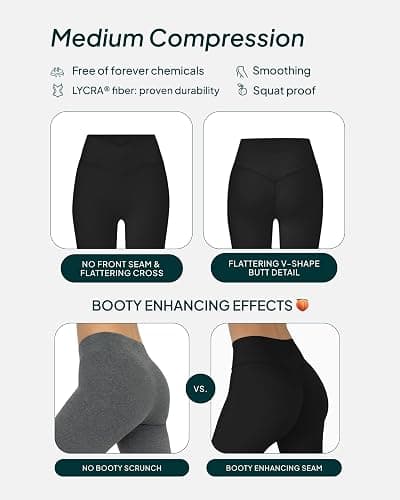 PAVOI ACTIVE Pilates Crossover Leggings for Women | Buttery Soft High Waisted V Cut Cross Waist Workout Yoga Pants | FlexFlow thumbnail 4