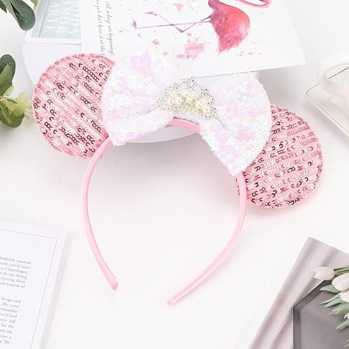 DRESHOW Mouse Ears Bow Headbands Glitter Party Decoration Cosplay Costume for Women thumbnail 5