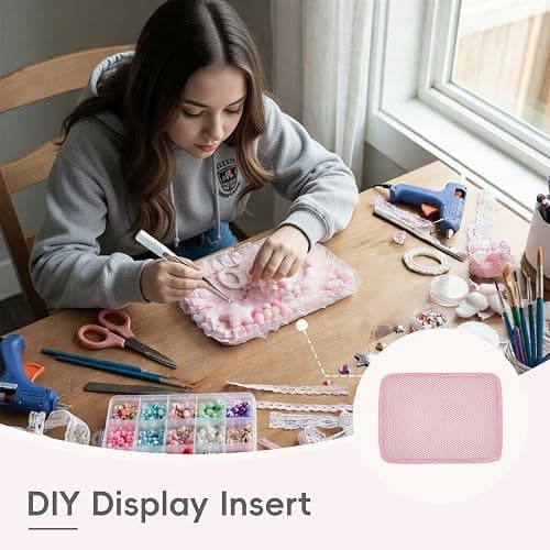 Ita Bag with DIY Accessory Kit - Clear Window Y2K Kawaii Lace Crossbody Bag with Display Insert for Pins & Button Badges thumbnail 6