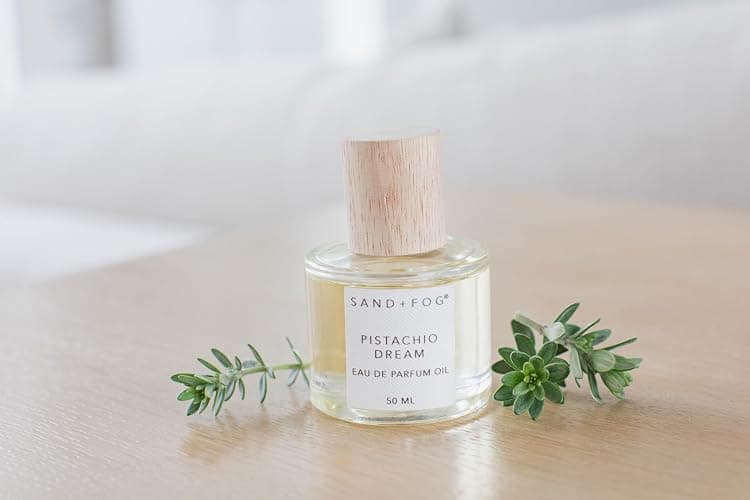 Sand + Fog Luxury Perfume Oil - Pistachio Dream - 50ml Rollerball, Alcohol-free, Cruelty Free, Sulfate Free, Paraben Free thumbnail 2