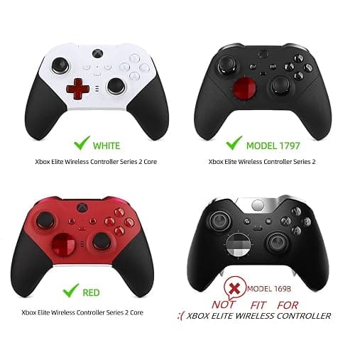 13 in 1 Metal Thumbsticks for Xbox One Elite Series 2, Elite Series 2 Controller Accessory Parts, Gaming Accessory Replacement, Metal Mod 6 Swap Joystick, 4 Paddles, 2 D-Pads, 1 Tool (Plating Red) thumbnail 5