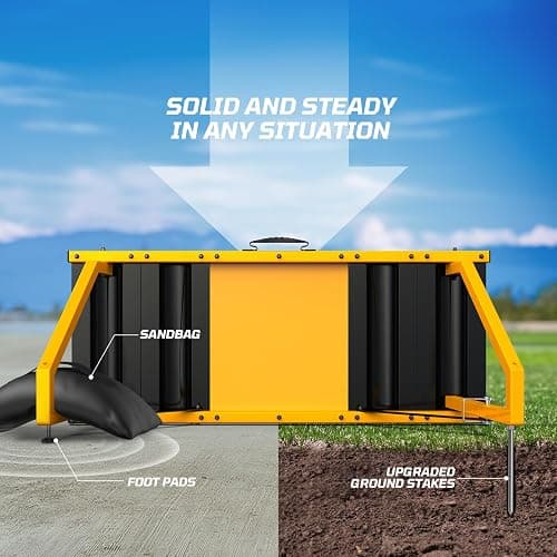 Haokelball 43 x 16 Inch Soccer Rebounder Board – 2 Adjustable Angles Wall Kick Back Trainer with 2 Sandbags, Flat and Wavy Training Surfaces for Passing, Control, and Soccer Practice thumbnail 5