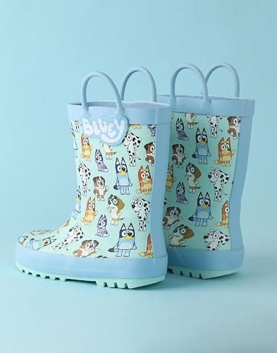 Bluey Unisex Kids Light Blue Character Print Storm Boots with Handles Merch thumbnail 3