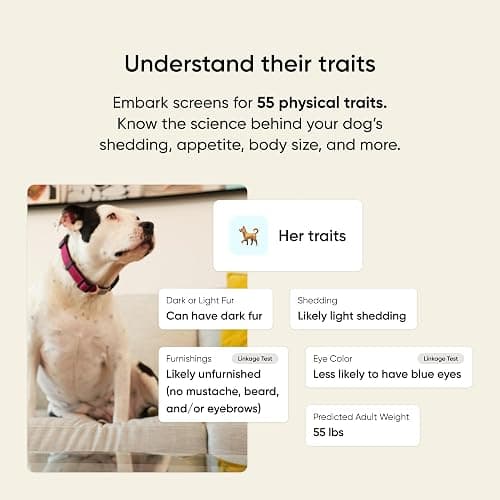 Embark Breed & Health Kit - Dog DNA Testing Kit - Discover Breed, Ancestry, Relative Finder, Genetic Health, Traits, Allergy Risk Scores thumbnail 4