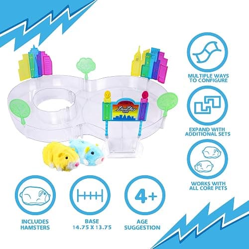 zhuzhu City Downtown Starter Playset with (Pipsqueak and Sophie) Electronic Hamsters, Children Ages 4 and up thumbnail 8