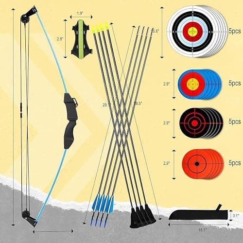 Uqtyb Youth Compound Bow and Arrow Set for Kids Ages 8-12 Beginner Archery Set for Boys Girls Backyard Archery Game Toy Gift for Outdoor Play & Target thumbnail 2