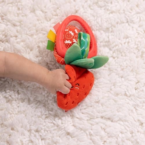 Melissa & Doug Multi-Sensory Peek-a-Boo Berry Take-Along Clip-On Infant Travel Toy Stroller Toy for Baby Newborn to 12m+ thumbnail 10
