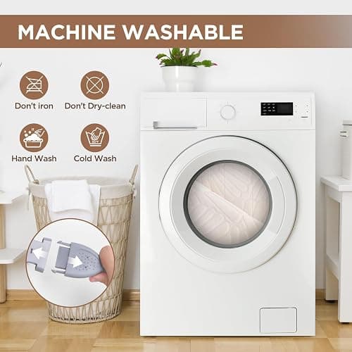 Westinghouse Electric Blanket Twin, Flower Jacquard Heated Blanket Twin Size with 10 Heating Levels and 1-12 Hours Auto-Off, Flannel to Sherpa Reversible, Machine Washable (62" x 84", Beige) thumbnail 7