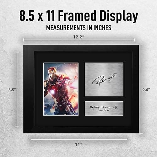 HWC Trading Robert Downey Jr USL Framed Signed Printed Autograph Iron Man The Avengers Print Photo Picture Display - Great Gift Idea - US Letter Size thumbnail 2