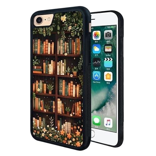 Aesthetic Floral Bookshelf Book Phone Case Compatible with iPhone 7/8/SE2020 Case 4.7 Inch, TPU Shockproof Protection Vintage Flowers Bookish Art Reading Book Lovers Gifts Phone Case for Girls Women thumbnail 4