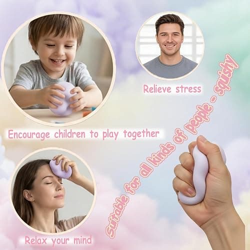 Shapeable Squishy Toys Sand Squishy Ball, Malleable Sand-Filled Sensory Toy for Anxiety Relief and Focus, Portable Stress Balls for Kids & Adults (Blueberry Ice) thumbnail 8