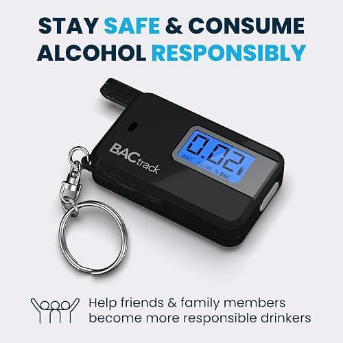 BACtrack Go Keychain Breathalyzer (Black) | Ultra-Portable Pocket Keyring Alcohol Tester for Personal Use thumbnail 4