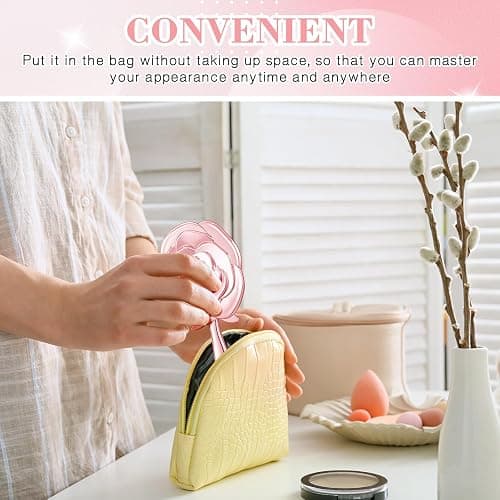 Suzile 36 Set Vintage Handheld Mirror Mini Rose Compact Mirror Quinceanera Party Favors Gift for Guests Princess Party Supplies with Thank You Tags for Wedding Bachelorette Souvenir Gift(Rose Gold) thumbnail 6