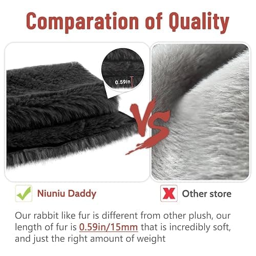 Niuniu Daddy 20" | 3.3 Pound Weighted Husky Stuffed Animals for Adults Kids, Weighted Stuffed Husky Dog Plush for Toddler, Fluffy Plushy Toy Body Pillow with Soft Fur for Present Christmas Birthday thumbnail 7