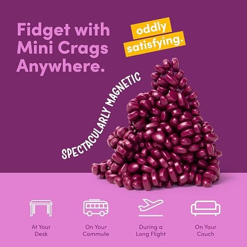 Speks Original Crags Ferrite Putty | 150+ Ferrite Stones in a Tin, Fidget Toy for Stress Relief, Sensory Desk Toy for Adults & Teens 14+ | Lavendar, Small (Iris) thumbnail 5