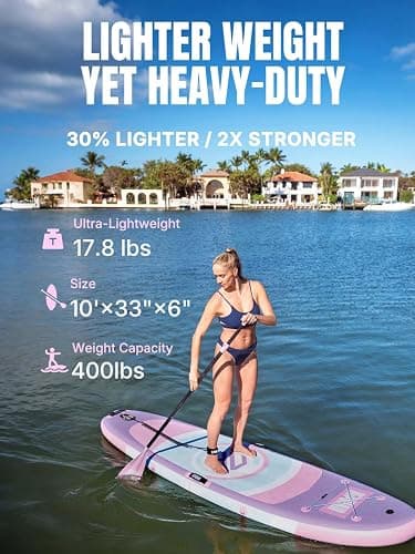 Niphean（Ultra-Light）Inflatable Paddle Board with (Beginner Friendly) StabilTrac Fin and Durable SUP Accessories, 10' Stand Up Paddle Boards for Adults & Youth, Versatile Yoga Paddle Board, Gift Ideas thumbnail 3