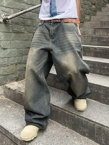 HUNGSON Baggy Jeans Wide Leg Jeans, Loose Fit Denim Jeans thumbnail 5