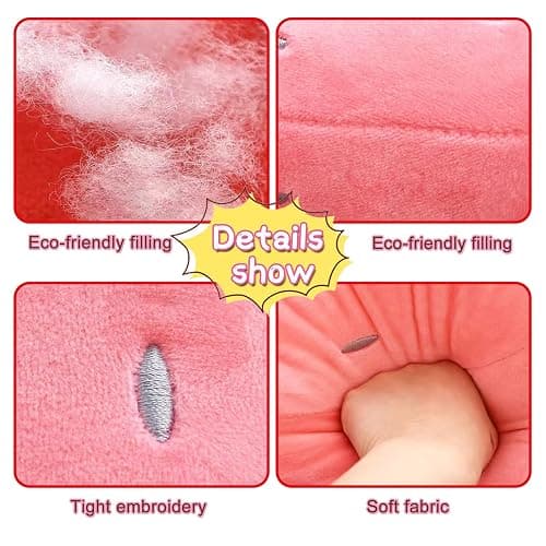 Cute Fruit Kids Pillow Stuffed Strawberry Plush Pillows Super Soft Girls Pillows Cushion Seat for Kids Toys (Pink,7.8"/20cm) thumbnail 7