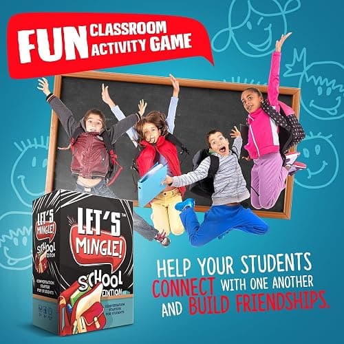 FUN TRIBE CREW Let's Mingle Conversation Starters School Edition | Classroom Learning | Distance Learning Game | Games for Kids Ages 6+ | Great as Autism Learning Materials | Speech Therapy Materials thumbnail 4