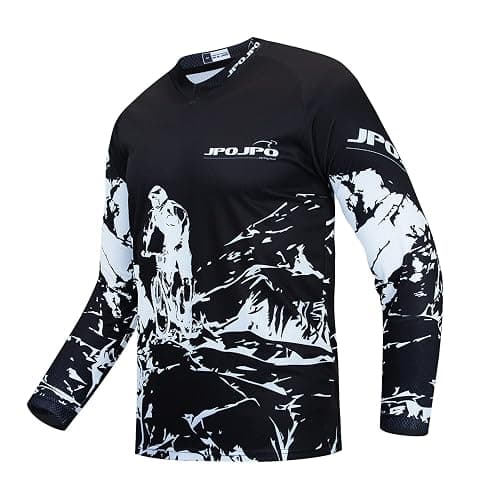 Kids Cycling Jersey Children Mountain Bike Motocross Long Sleeve Boy Shirt Downhill Top Clothing thumbnail 3
