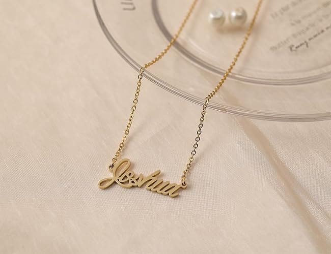 HUAN XUN Custom Name Necklace Personalized Initial Necklaces for Women Customized Stainless Steel Jewelry Gifts for Birthday thumbnail 2